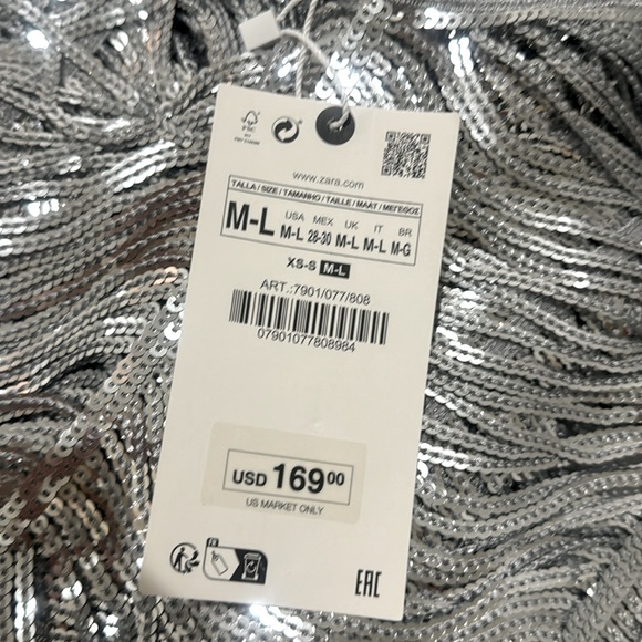 ZARA SEQUIN SILVER DRESS bloggers favorite - Picture 11 of 13